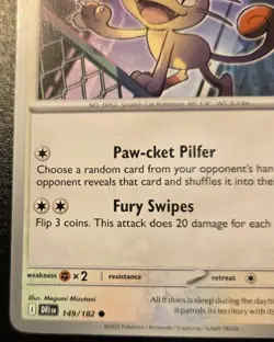 Team Rocket's Meowth 149/182 Common Scarlet & Violet Destined Rivals Pokemon TCG - Image 4