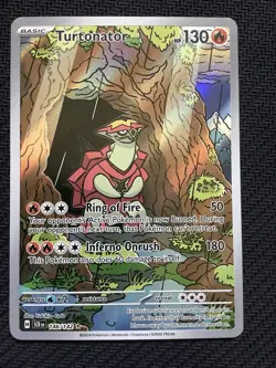 Pokemon 2024 Turtonator 146/142 Sv07: Stellar Crown Illustration Rare HOLO - Image 1