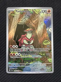 Pokemon 2024 Turtonator 146/142 Sv07: Stellar Crown Illustration Rare HOLO - Image 2