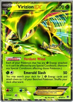 Pokemon TCG Virizion EX 2014 9/101 World Championship Decks Regular DMG - Image 1