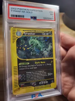 2002 Pokemon Expedition Tyranitar 29/165 Holo PSA 7 - Image 2