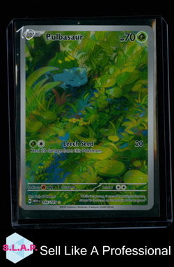 BULBASAUR POKEMON 166/165 2023 MEW HOLO SECRET RARE ENGLISH - Image 1