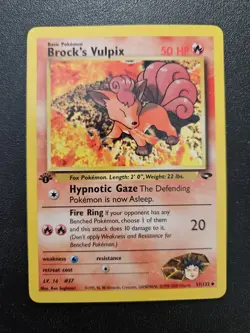 Pokemon 1st Edition Gym Challenge Brock's Vulpix 37/132 NEAR MINT - Image 1