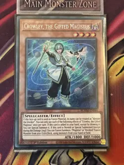 BLMM-EN044 Crowley, the Gifted Magistus : Secret Rare : 1st Edition : YuGiOh TCG - Image 1