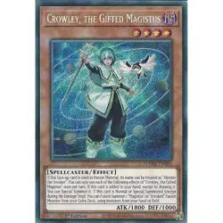 YuGiOh BLMM-EN044 Crowley, the Gifted Magistus Secret Rare 1st Edition NM. - Image 1