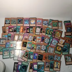 Yu Gi Oh Card Bulk Lot Bundle Approximately 80+ Random Cards Including Holos - Image 1
