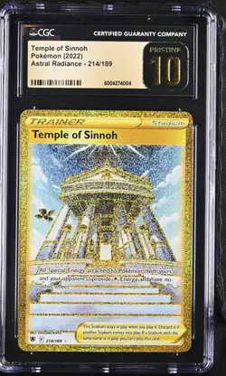 Temple of Sinnoh 214/189 Secret - 2022 Astral Radiance - CGC Pristine 10 *POP 7* - Image 1