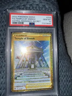 PSA 10 Temple of Sinnoh (Secret) 214/189 Swsh10: Astral Radiance Holo - Image 1