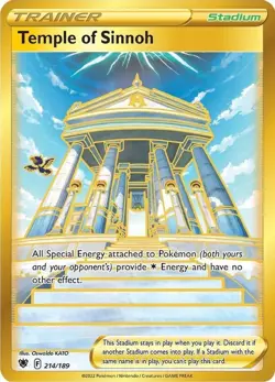 Temple of Sinnoh - 214/189 - Pokemon Astral Radiance Sword Shield Secret Rare NM - Image 1