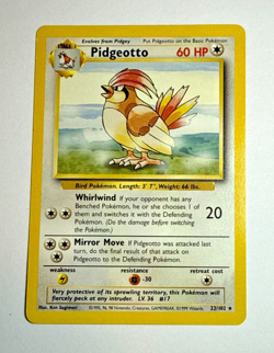 Pokemon TCG - Base Set Pidgeotto 22/102 - Uncommon - 1999 WOTC - LP - Vintage - Image 1