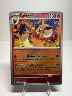 Flareon 13/131 Pokemon TCG S&V Prismatic Evolutions Pokeball Rare Holo NM - Image 1
