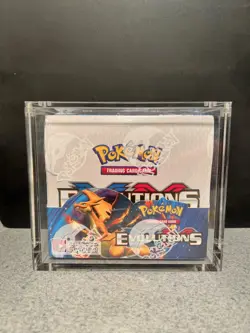 POKEMON TCG EVOLUTIONS BOOSTER BOX XY 2016 FACTORY SEALED Acrylic case included - Image 1