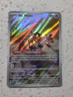 Mr. Mime 179/165 Illustration Rare S&V 151 Pokemon Tcg Card NEAR MINT+ Free Gift - Image 1