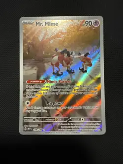 Pokemon TCG Mr Mime 179/165 Scarlet And Violet 151 Illustration Rare - Image 1