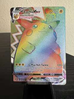Pokemon Pikachu Vmax 188/185 Vivid Voltage SWSH NM 2020 Secret Rare Rainbow Card - Image 1