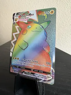 Pokemon Pikachu Vmax 188/185 Vivid Voltage SWSH NM 2020 Secret Rare Rainbow Card - Image 3