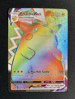 Pokemon Pikachu Vmax 188/185 Vivid Voltage SWSH NM 2020 Secret Rare Rainbow Card - Image 1