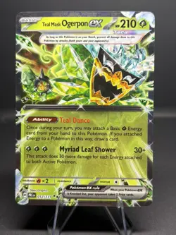 Pokemon TCG SV Prismatic Evolutions Teal Mask Ogerpon ex #12/131 Double Rare NM - Image 1