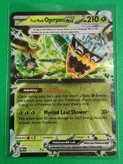 Pokemon TCG SV-Prismatic Evolutions Teal Mask Ogerpon ex #12/131 Double Rare - Image 1