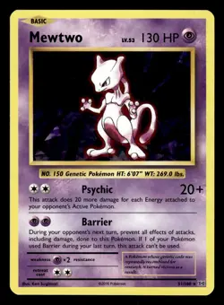 Mewtwo 51/108 Cracked Ice Holo Rare XY Evolutions Pokemon Card - Image 1