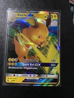 Pokemon TCG Raichu GX Hidden Fates Holo Ultra Rare Card 20/68 - Image 1