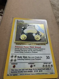 Pokemon Cards: Jungle Rare Holo: Snorlax 11/64 No Symbol Error LP - Image 2
