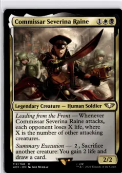MTG 40K Non-Foil Commissar Severina Raine Universes Beyond: Warhammer 40,000 R 1 - Image 1