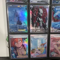 Lot of 9 Custom holo fanart mixed V Pokemon Trading Card Sleeved & Top Loaded!! - Image 2
