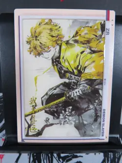 Zenitsu Agatsuma ZR Rare Card Demon Slayer Collectible Matte Sketch Style - Image 1
