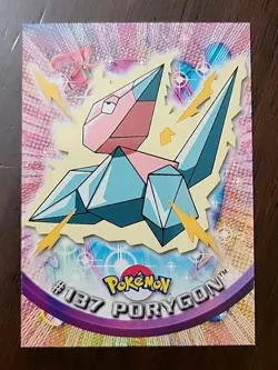 NM! Porygon #137 Topps Series 3 TV Animation Edition Blue Logo Pokemon Card - Image 1