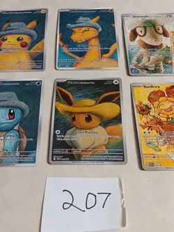 6 Pokemon x Van Gogh Black Star Promo ACG Art Card - Read Description - Image 3