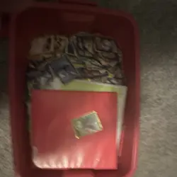Pokemon TCG Large Mixed Card Lot in Red Storage Bin - Image 2