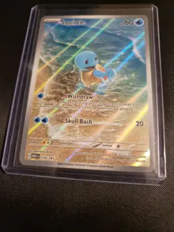 Cardguard Binder with Squirtle 170/165 and other Holographic Pokemon Cards Lot - Image 3