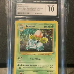 Pokemon TCG Ivysaur 002/034 Classic Collection Holo CGC 10 Trading Card - Image 1