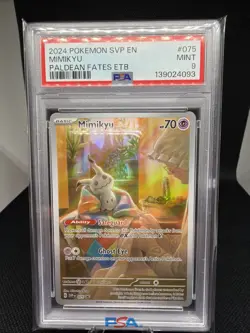 Pokemon TCG Mimikyu Scarlet & Violet Promo Card 075/Promo PSA 9 - Image 1
