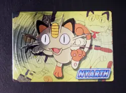 Meowth Meiji Embossed 1999 Get Card Pokemon Nyarth Foil Holo Japanese Promo - Image 1