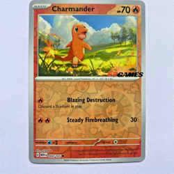 Charmander EB Games Stamped Promo 004/165 Pokemon TCG 151 Pokemon Card - Image 1