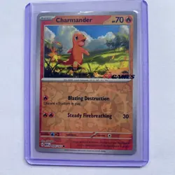 Charmander EB Games Stamped Promo 004/165 Pokemon TCG 151 Pokemon Card - Image 3