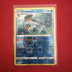 Pokemon Card Swampert Fusion Strike Reverse Holo Rare 064/264 Near Mint - Image 1