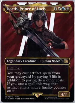 Noctis, Prince of Lucis (Borderless) (Surge Foil) Foil R FIN 546 NM - Image 1