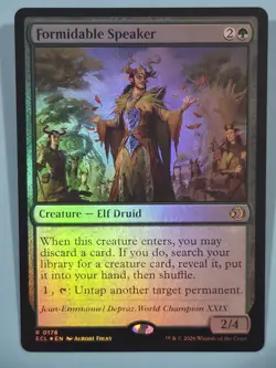 Magic: The Gathering Formidable Speaker Rare 0176 Creature Elf Druid ECL Holo - Image 1