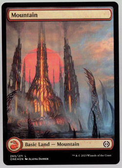 Mountain 265/271 Foil Full Art Land All Will Be One MTG Near Mint - Image 1