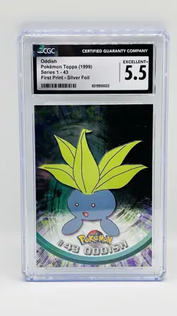 2000 Topps Chrome Pokemon Oddish #43 CGC 9 - Image 1