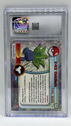 2000 Topps Chrome Pokemon Oddish #43 CGC 9 - Image 2