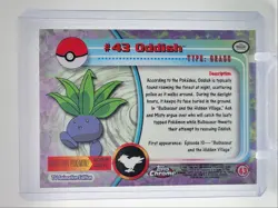 ODDISH 2000 TOPPS CHROME POKEMON TV ANIMATION EDITION #43 Q2371 - Image 2