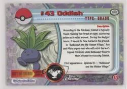 Oddish Topps Chrome Pokemon TV Animation Edition #43 2000 - Image 2