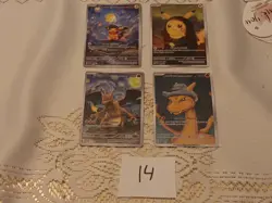 4 Pokemon x Van Gogh Black Star Promo ACG Art Card - Image 1