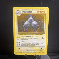 Pokemon TCG Magneton Base Set Holo Unlimited Rare HP - Image 1