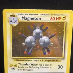 Pokemon TCG Magneton Base Set Holo Unlimited Rare HP - Image 2