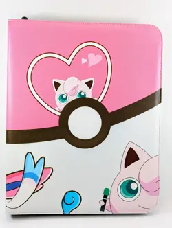 Jigglypuff Card Binder - Pink and White Card Binder - Pokemon Card Binder TCG - Image 2